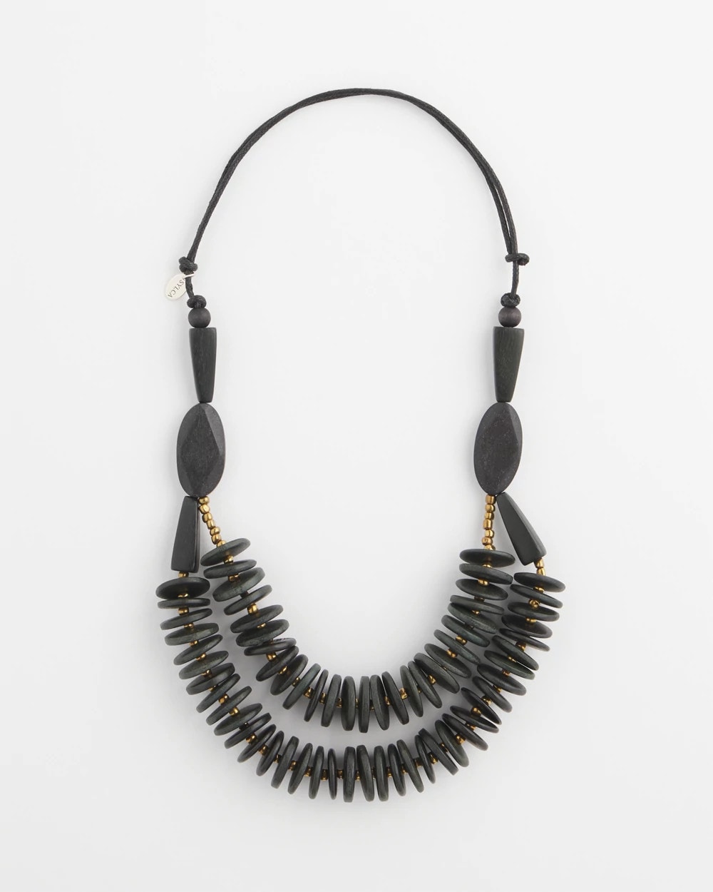 SYLCA® x Chico's Black Disk Bead Statement Necklace | Chico's